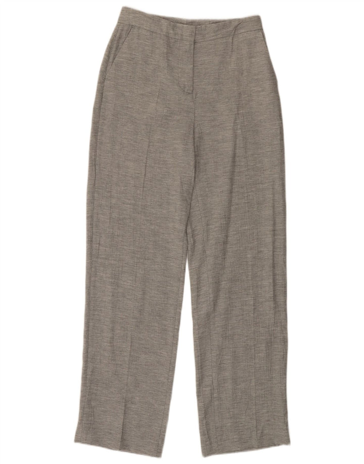 ZARA Mujer Pantalón Chino Recto XS W27 L32 Gris Viscosa