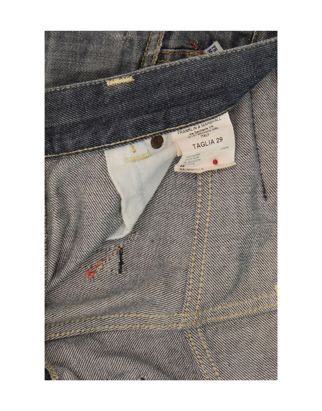 Franklin Marshall Vaqueros rectos para hombre W29 L30 Algodón azul marino