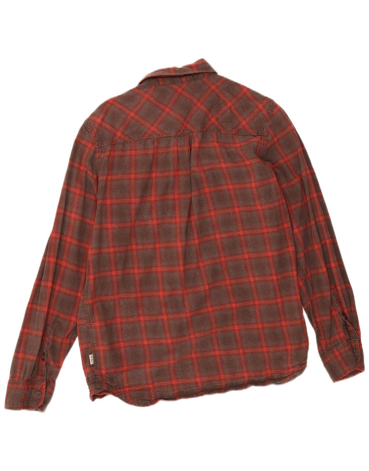 Camisa De Franela Rab De Algodón A Cuadros Rojo Mediano Hombre
