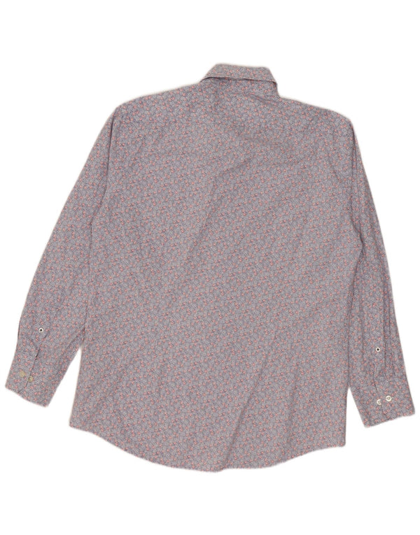 Fred Perry Camisa Super Slim Fit De Algodón Floral Azul Grande Para Hombre