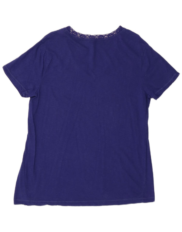 Eddie Bauer Camiseta para Mujer Top UK 40 XL Algodón Púrpura