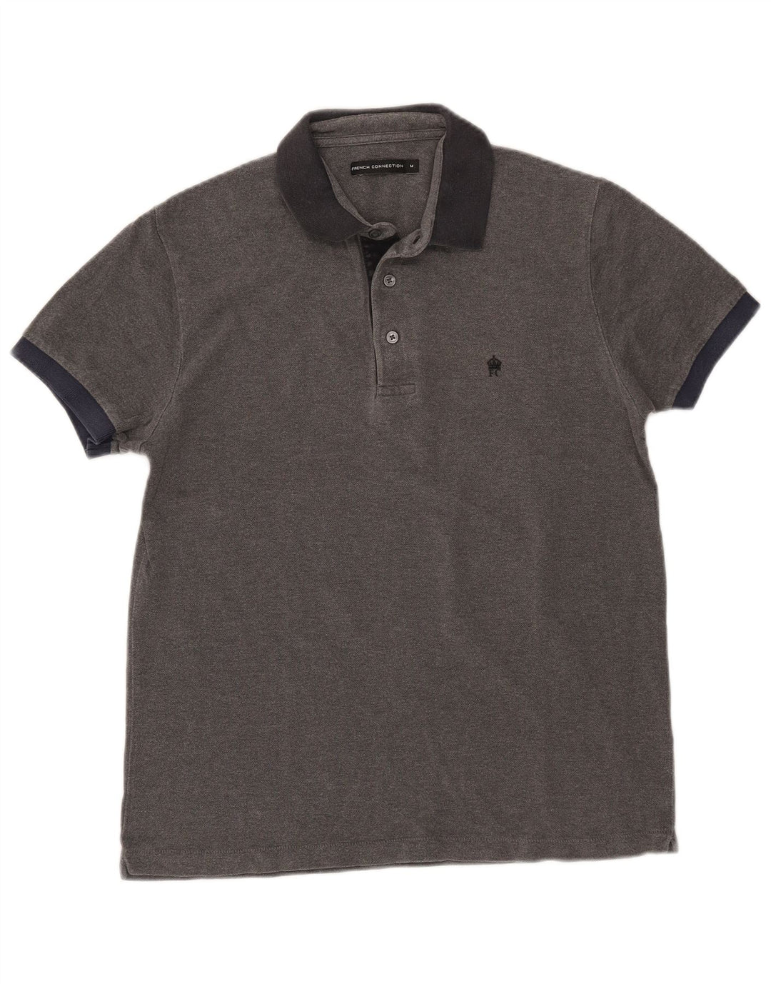 Polo para hombre French Connection de algodón gris medio