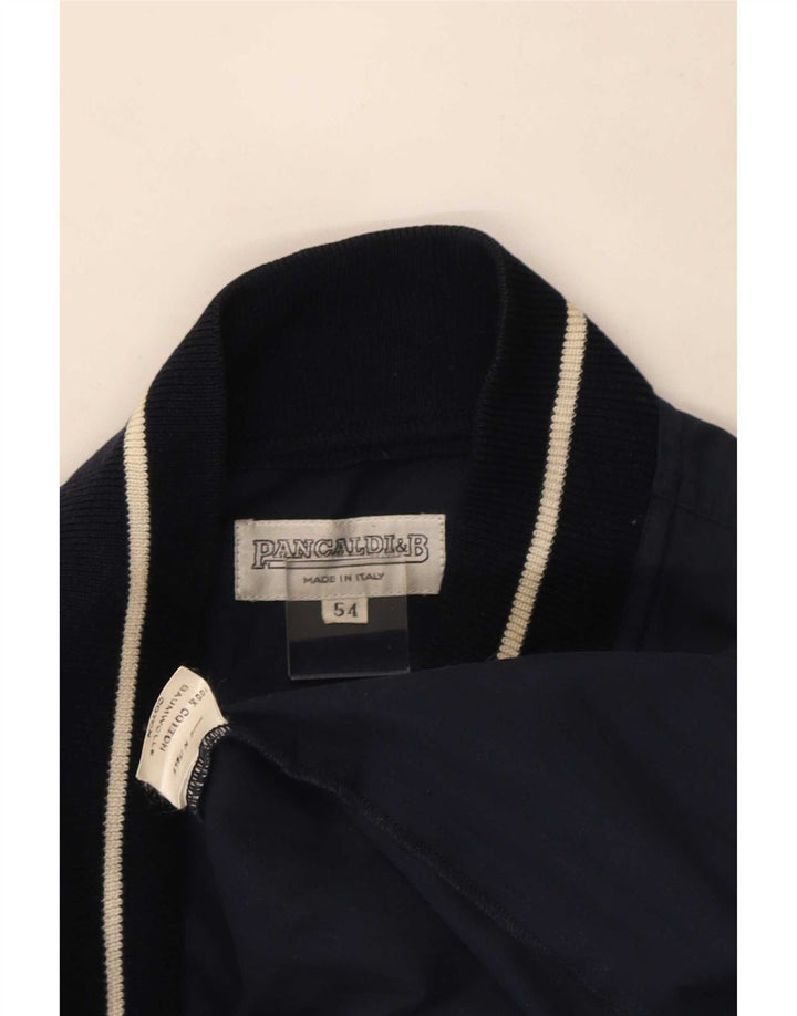 Pancaldi & B Chaqueta Bomber para Hombre IT 54 2XL Azul Marino Algodón