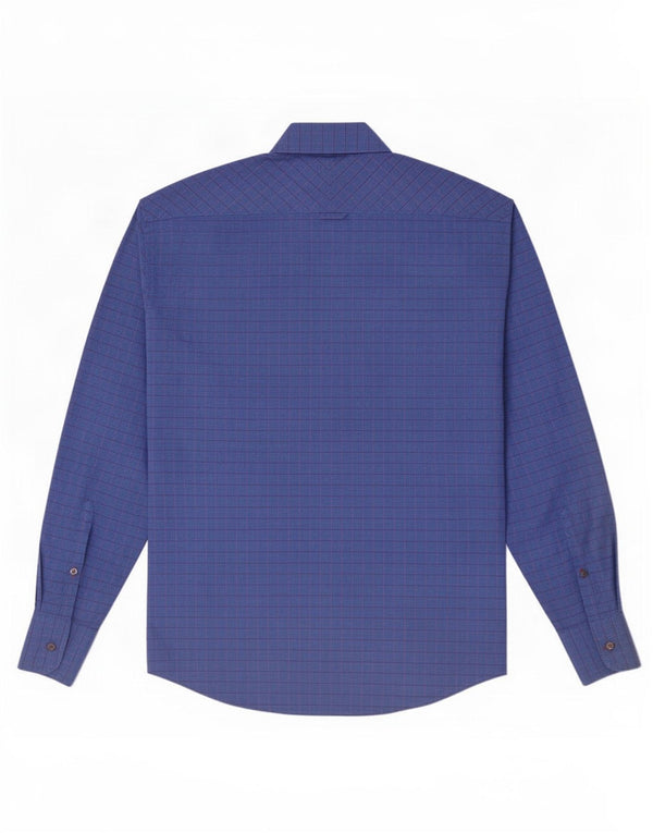 Camisa Ben Sherman Hombre Algodón A Cuadros Azul Medio