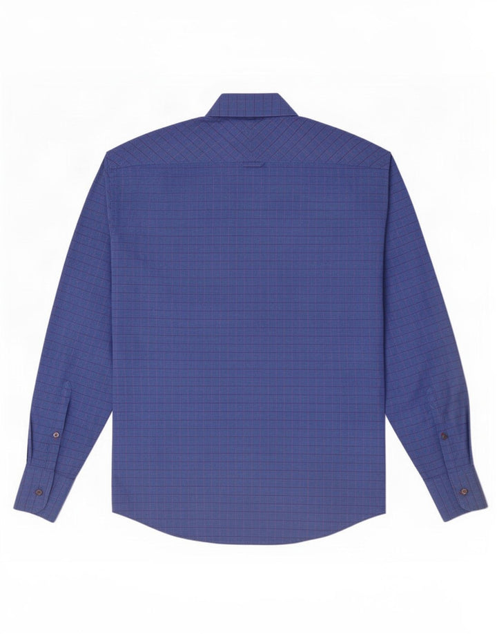 Camisa Ben Sherman Hombre Algodón A Cuadros Azul Medio