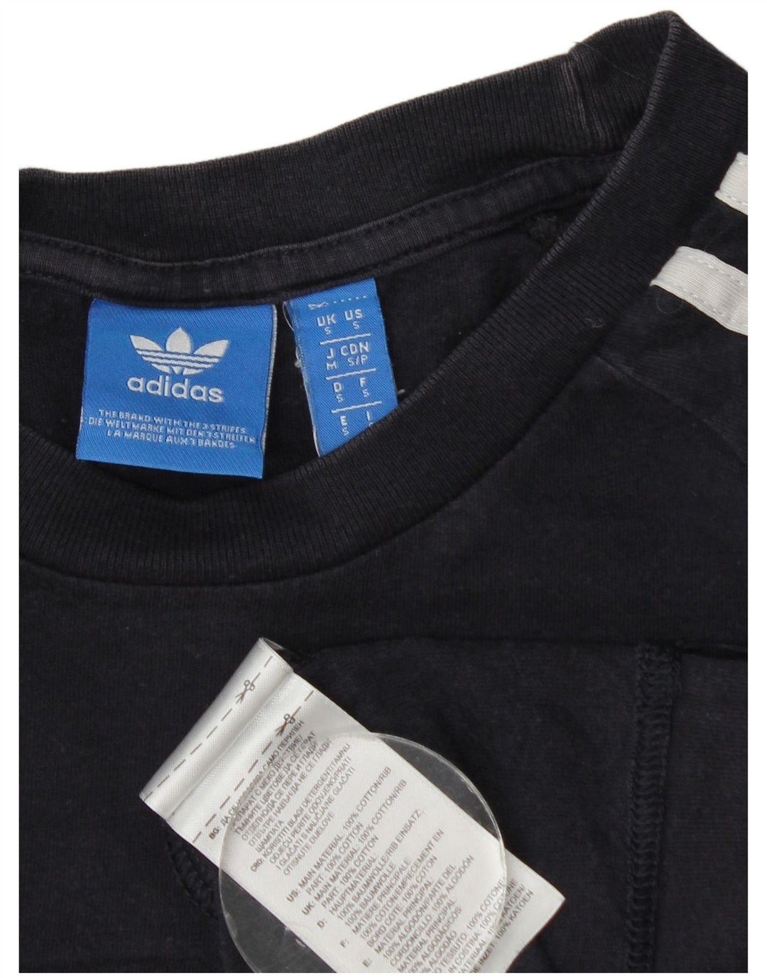 Adidas Hombre Camiseta Top Small Azul Marino Algodón
