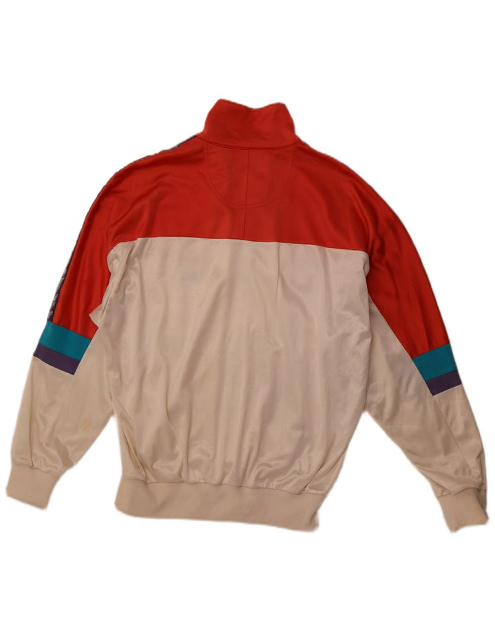 ASICS Chaqueta superior de chándal con gráfico para hombre IT 48 Medium Off White Colourblock