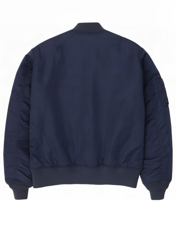 Pull & Bear Chaqueta bomber para hombre UK 38 Medium Azul marino Colorblock