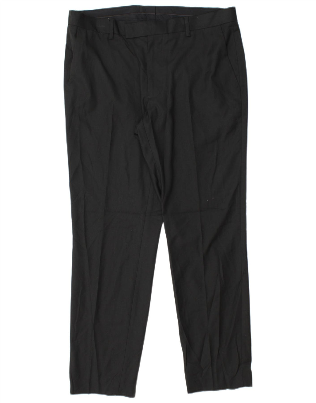 Marks & Spencer Pantalón de traje ajustado para hombre W34 L29 Poliéster negro