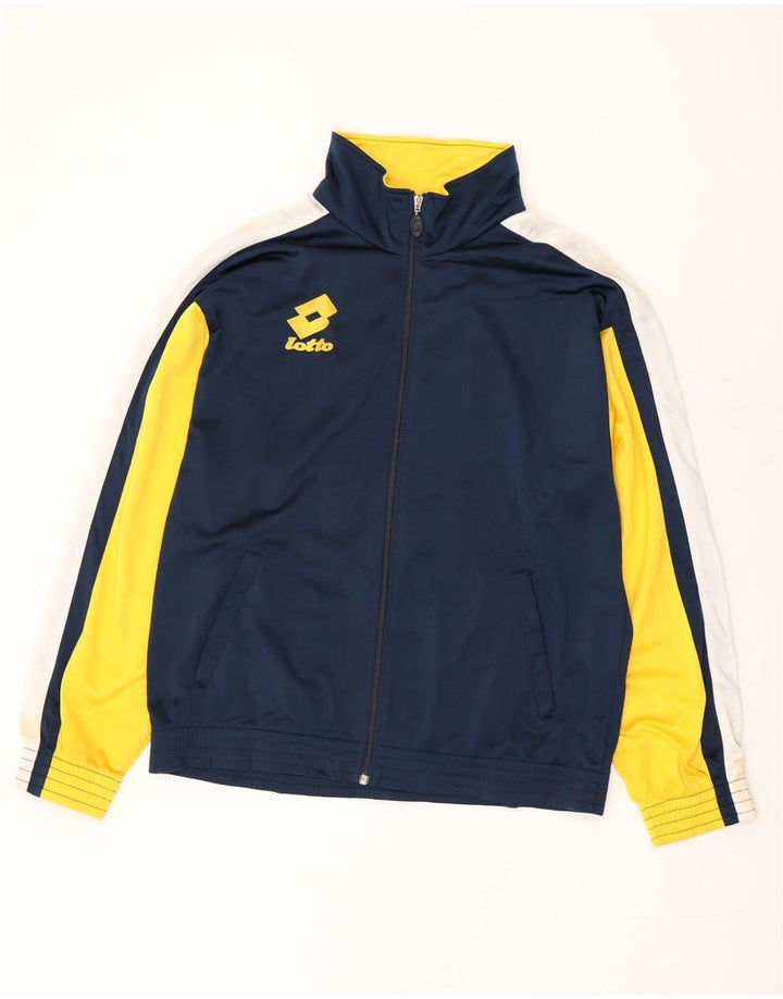 Lotto Hombre Chaqueta De Chándal Superior Medium Azul Marino Colorblock