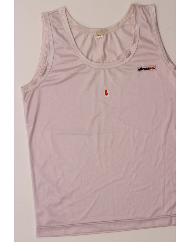 ELLESSE Womens Vest Top IT 44 Medium Pink Vintage Ellesse and Second-Hand Ellesse from Messina Hembry 