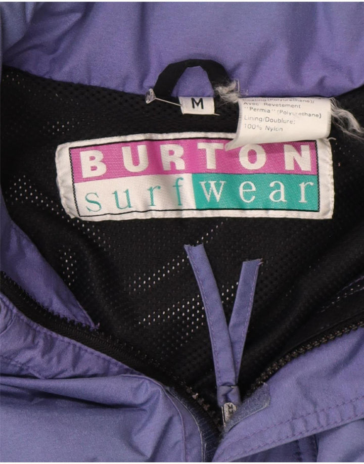 Burton Chaqueta cortavientos para hombre UK 38 Medium Púrpura Colorblock Nylon