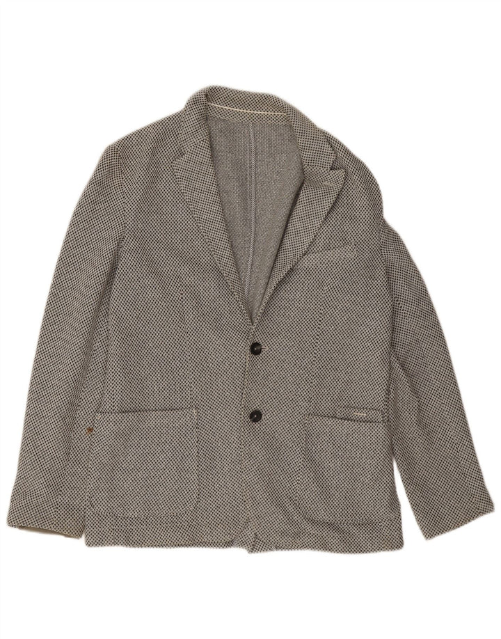 Zara Chaqueta tipo blazer de 2 botones para hombre EU 50 Poliéster gris medio