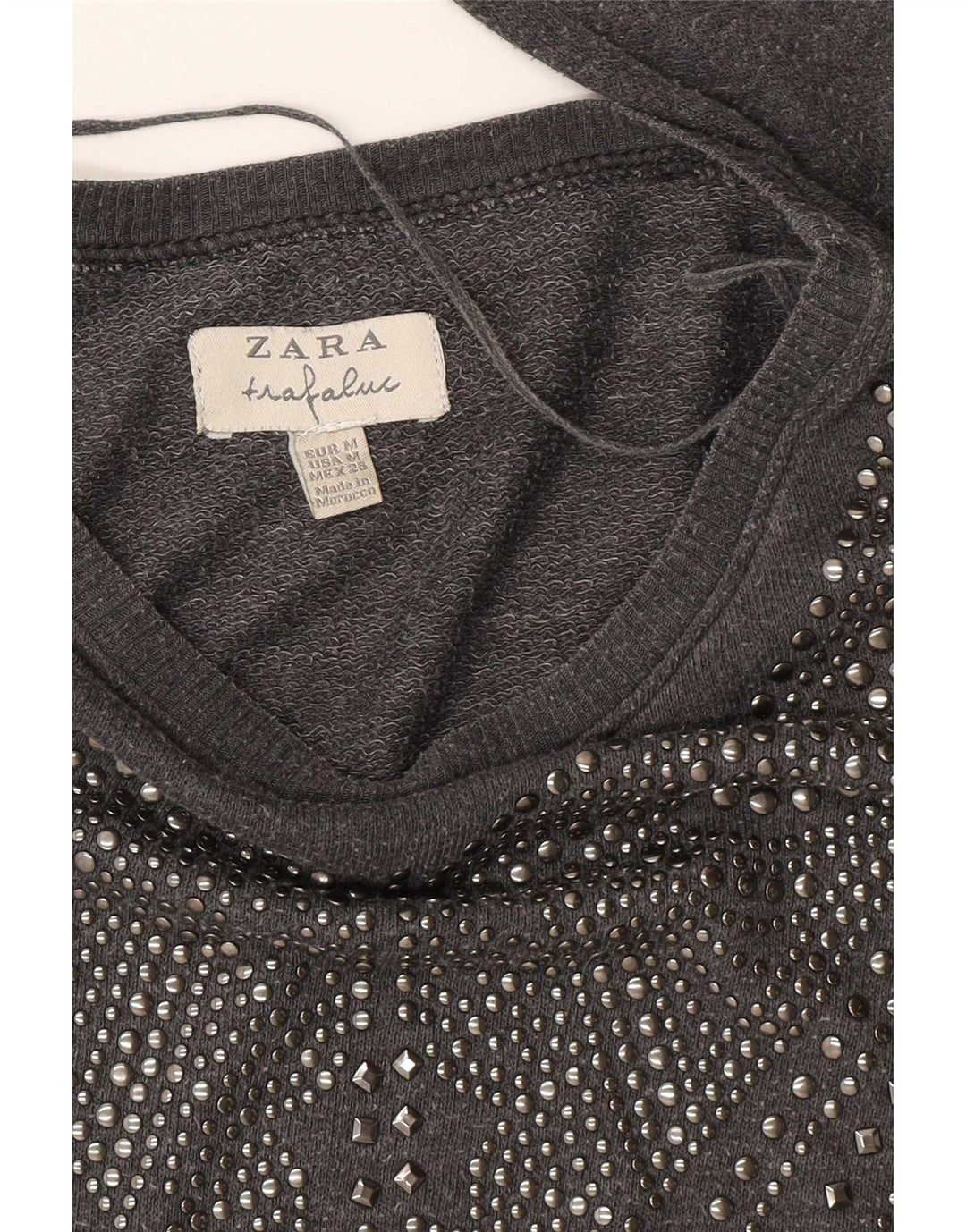 Zara Mujer Trafaluc Sudadera Jumper UK 44 Gris Medio