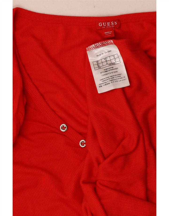 Guess Camiseta para mujer Top UK 8 Small Red Rayon