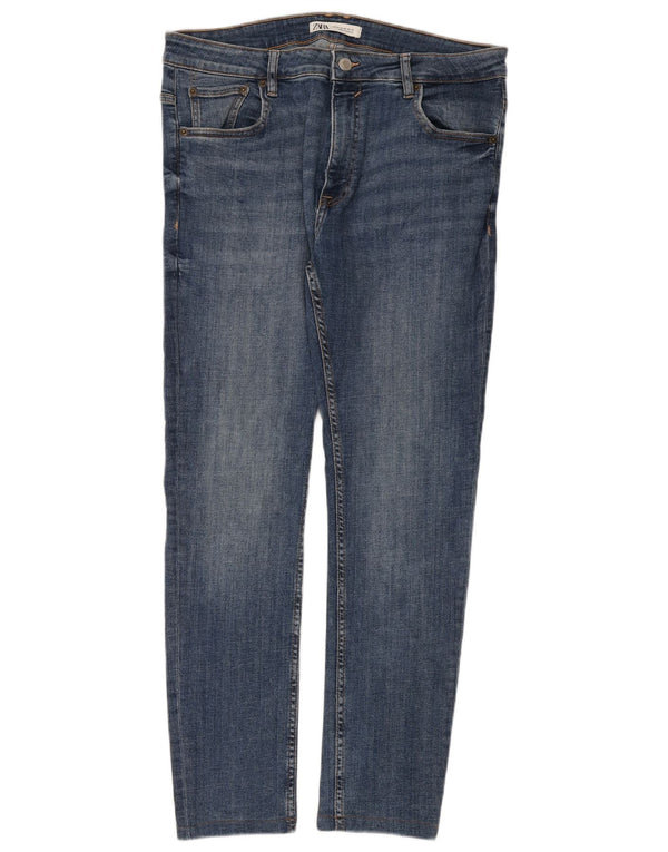 Zara Mens Slim Jeans EU 44 Grande W34 L30 Algodón Azul