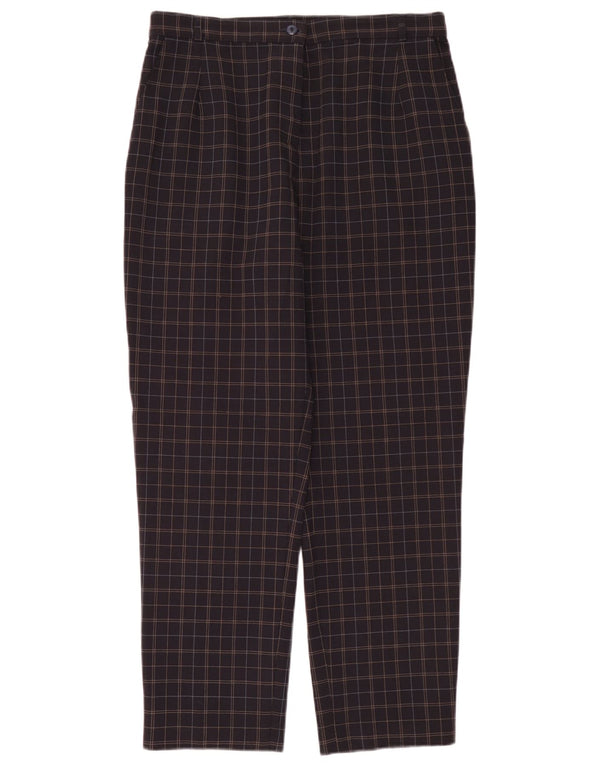 Marks & Spencer Pantalones chinos para mujer UK 14 Large W32 L28 Navy Blue Check