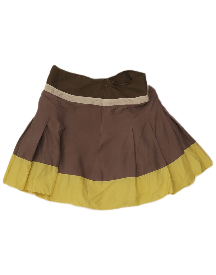 Falda De Tenis Max & Co. Mujer W28 Seda Color Block Marrón Medio