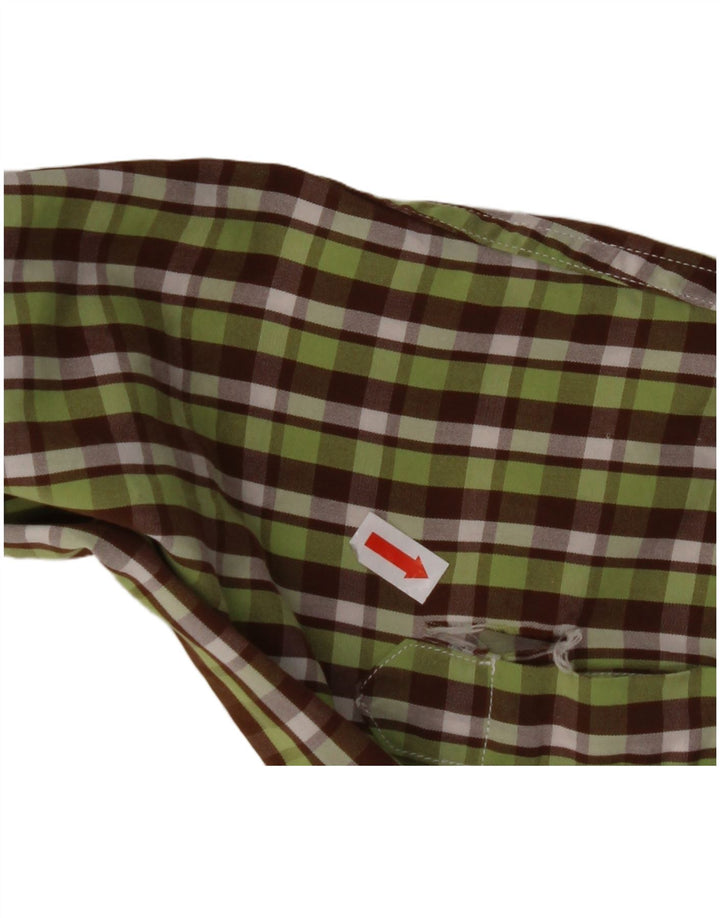 GANT Camisa Regular Fit De Franela De Algodón A Cuadros Verde Medio Hombre