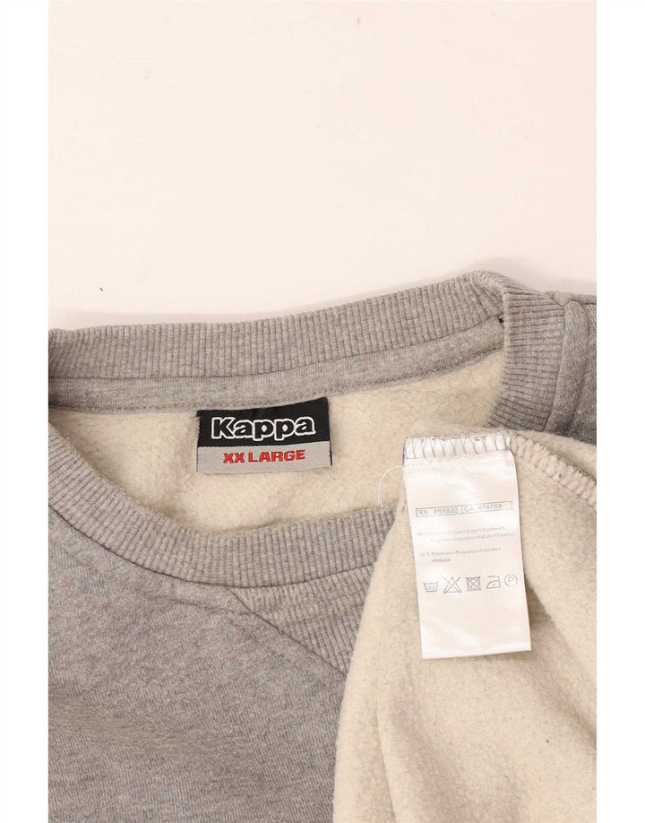 Kappa Hombre Sudadera Jumper 2XL Gris Algodón
