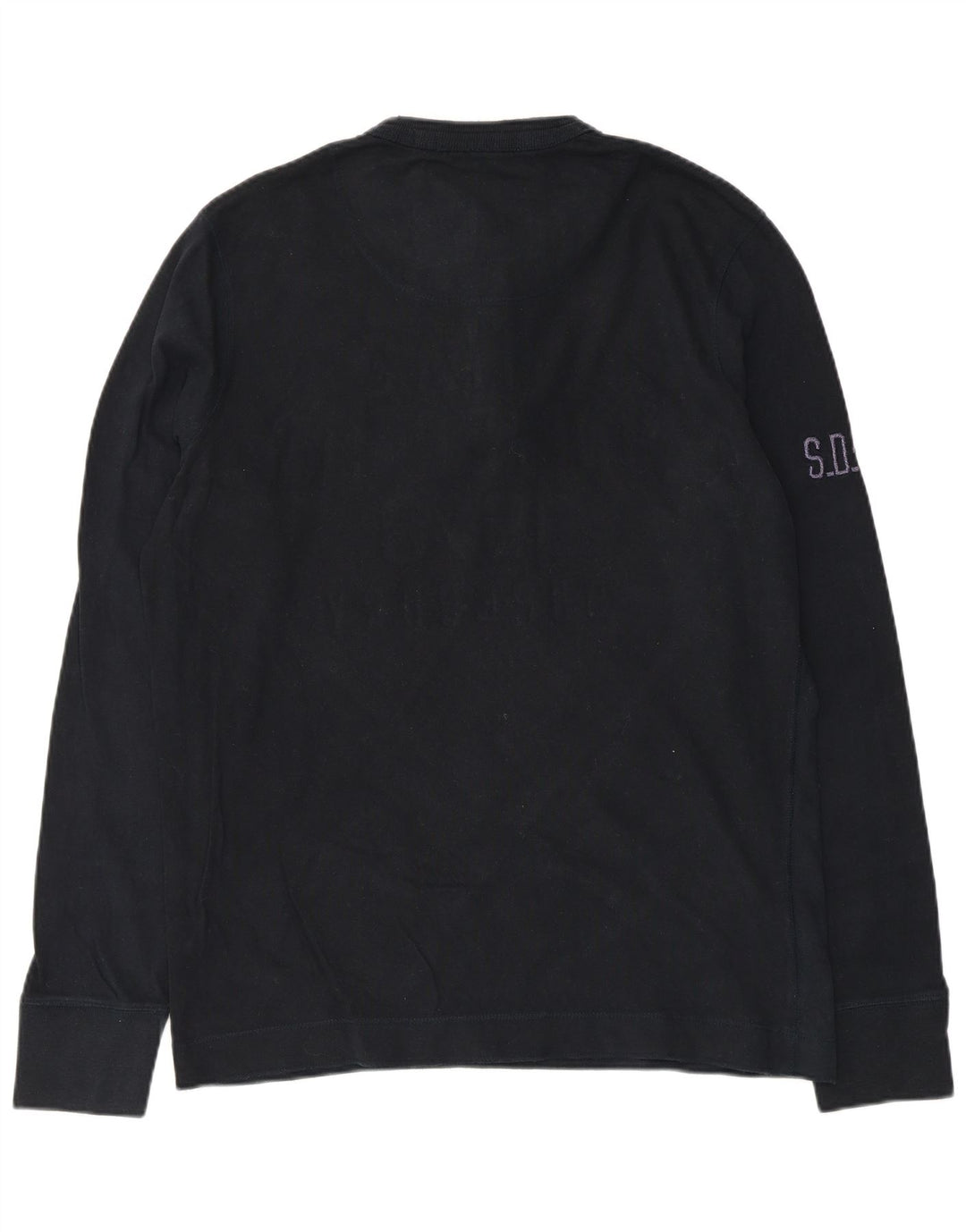 Superdry Hombre Graphic Top Manga Larga XL Algodón Azul Marino