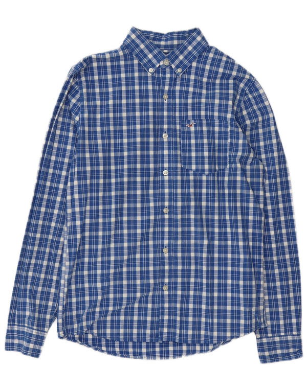 Camisa Hollister Hombre A Cuadros De Algodón A Cuadros Azul Medio