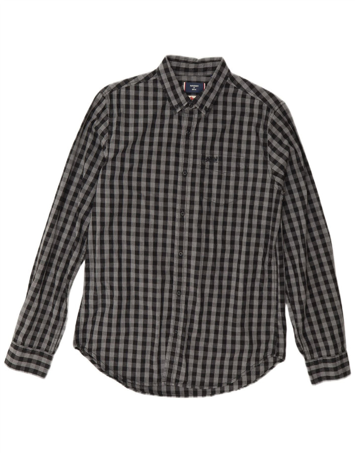 Camisa Superdry Osaka De Algodón A Cuadros Gris Medio