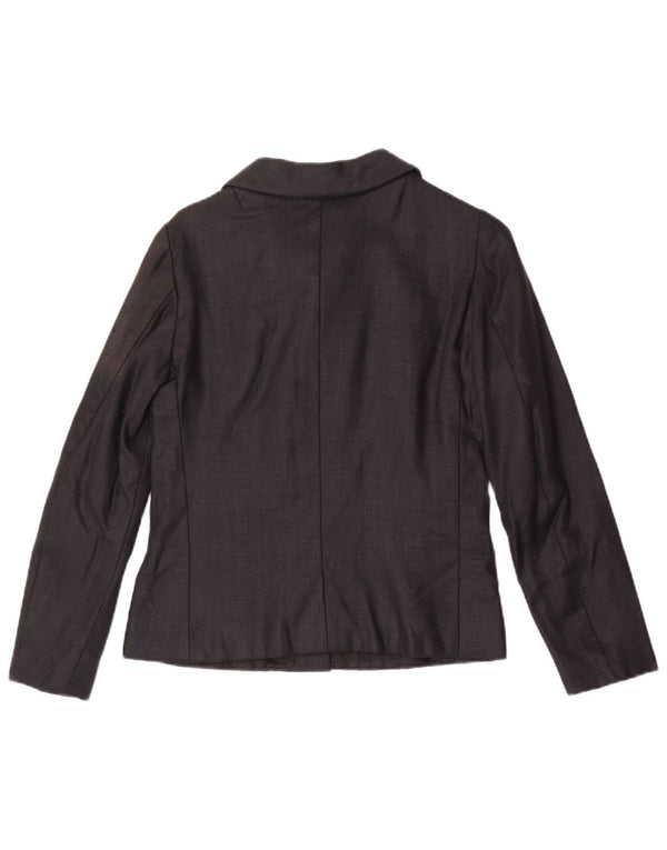 Vintage mujer 7 botón Blazer chaqueta Reino Unido 8 pequeño negro