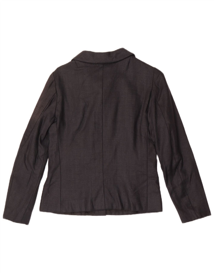Vintage mujer 7 botón Blazer chaqueta Reino Unido 8 pequeño negro