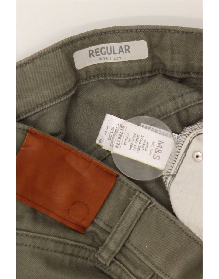 Vaqueros rectos regulares para mujer Marks & Spencer W38 L29 Algodón verde