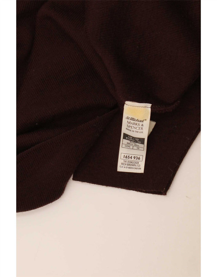 Marks & Spencer - Cárdigan largo para mujer, talla 40, color marrón medio