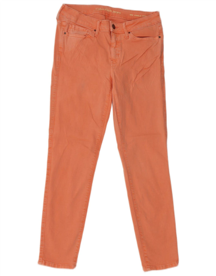 CALVIN KLEIN Jeans ajustados para mujer US 6 Medium W28 L27 Algodón naranja