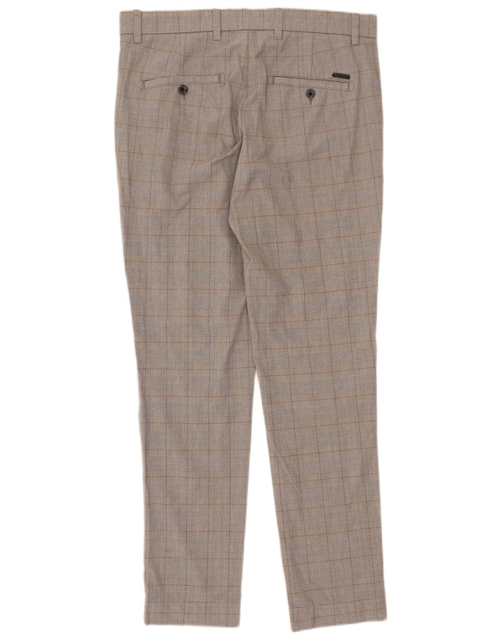 Jack & Jones Pantalones de traje ajustados para hombre W33 L32 Grey Check