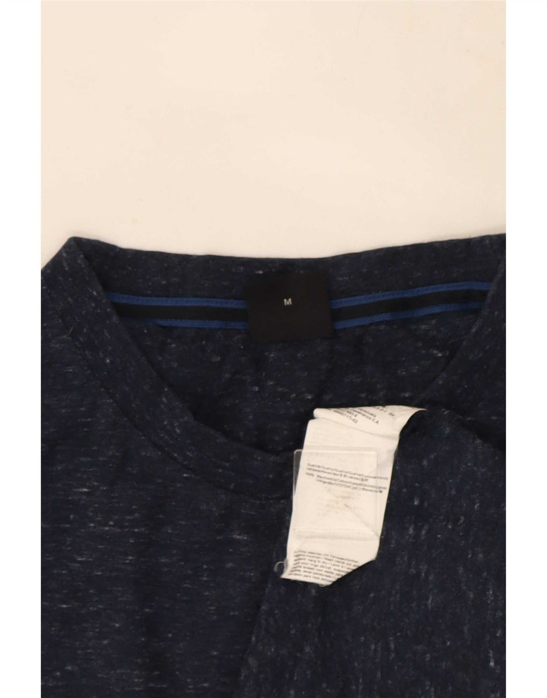 Camiseta Hugo Boss Hombre Top Medium Azul Marino Algodón Moteado