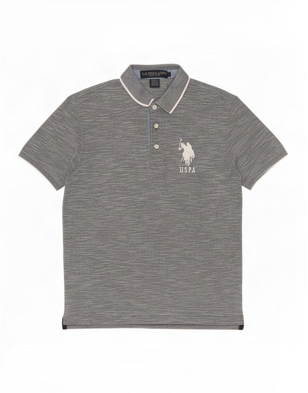 Asociación de Polo de EE. UU. Polo Slim Fit De Algodón Moteado Gris Pequeño Para Hombre