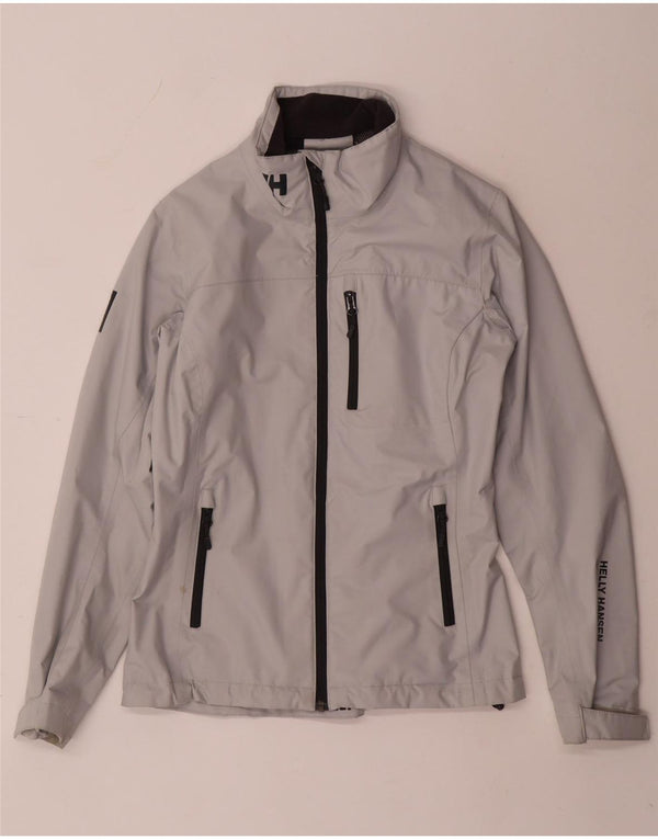 Helly Hansen Chaqueta impermeable gráfica para mujer UK 10 Small Gris Poliéster
