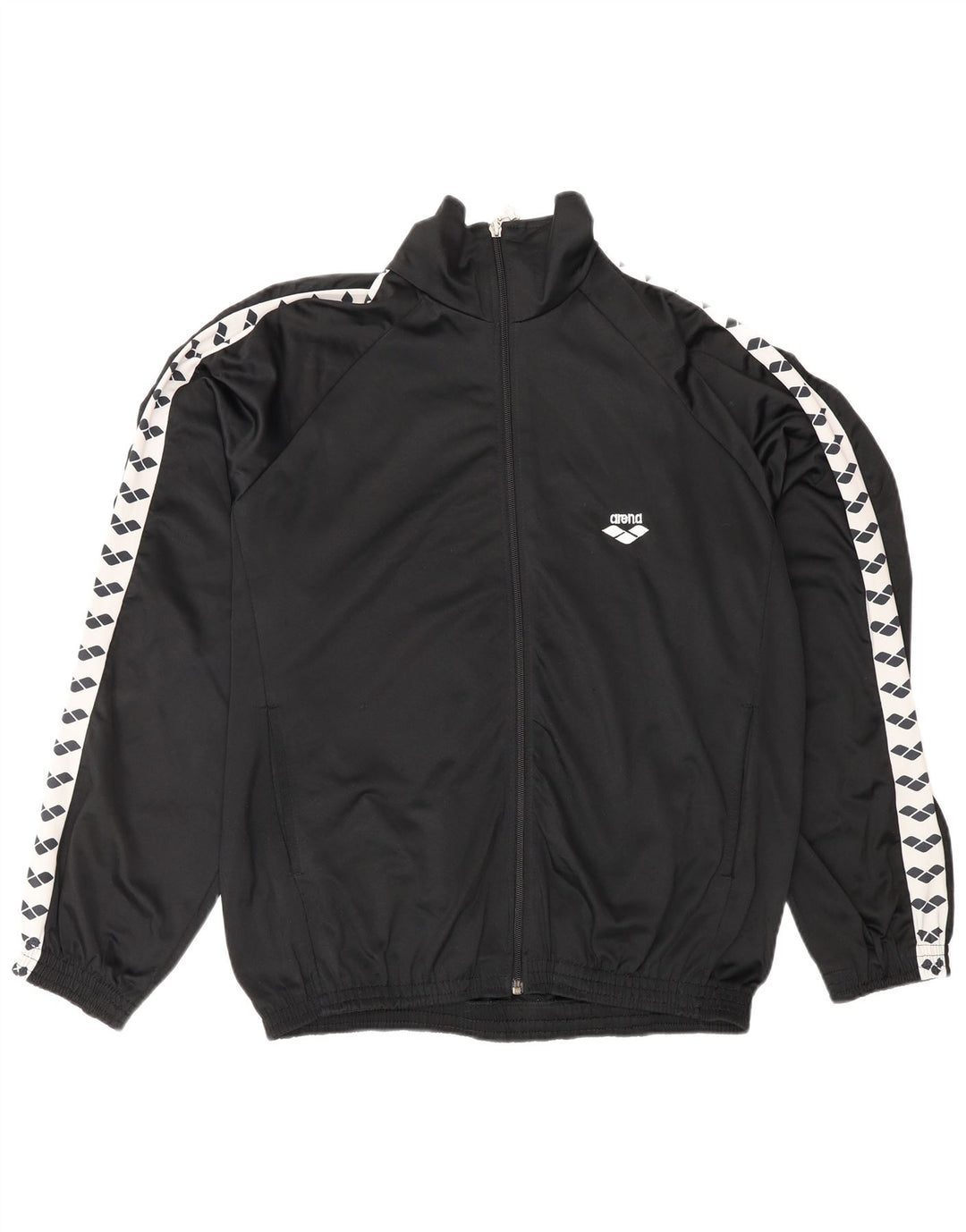 ARENA Chaqueta superior de chándal con gráfico para hombre, talla grande, color negro