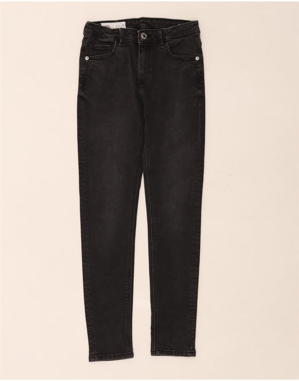Zara Boys Skinny Jeans 9-10 Years W24 L26 Black Cotton