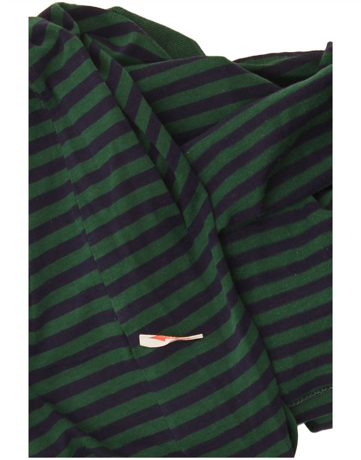 Polo Lacoste para hombre talla 4 mediana verde a rayas