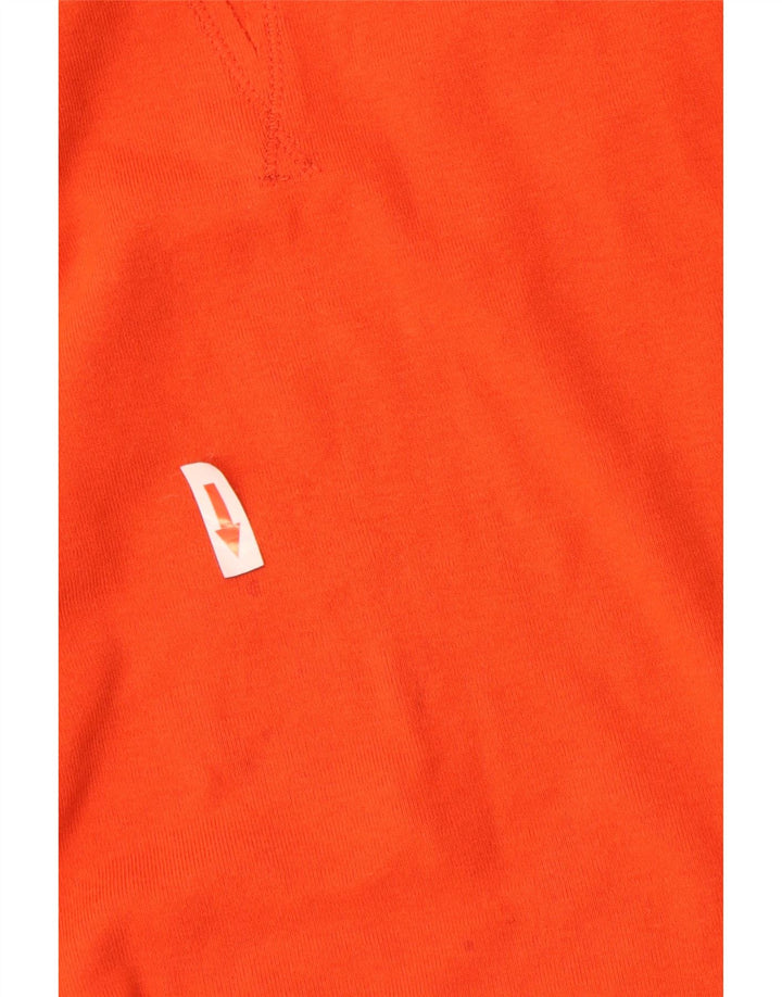 Benetton Camiseta Mujer UK 40 Large Naranja Algodón