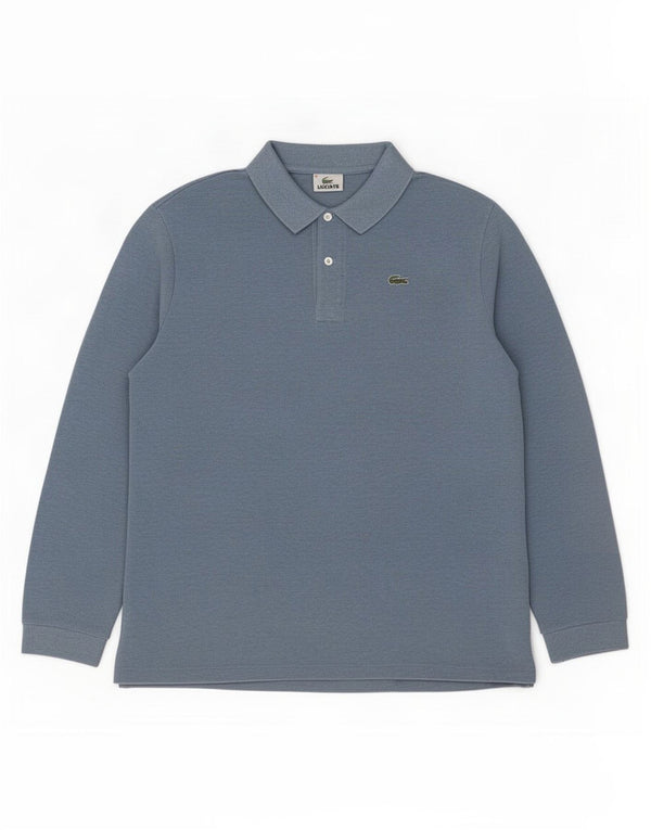 Lacoste Polo de manga larga para hombre talla 8 3XL azul