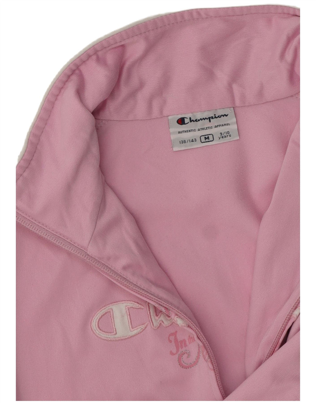 CHAMPION Chaqueta de chándal para niña 9-10 años Bloque de color rosa medio
