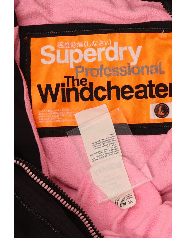 SUPERDRY Chaqueta cortavientos The Windcheater para mujer UK 40 Large Black