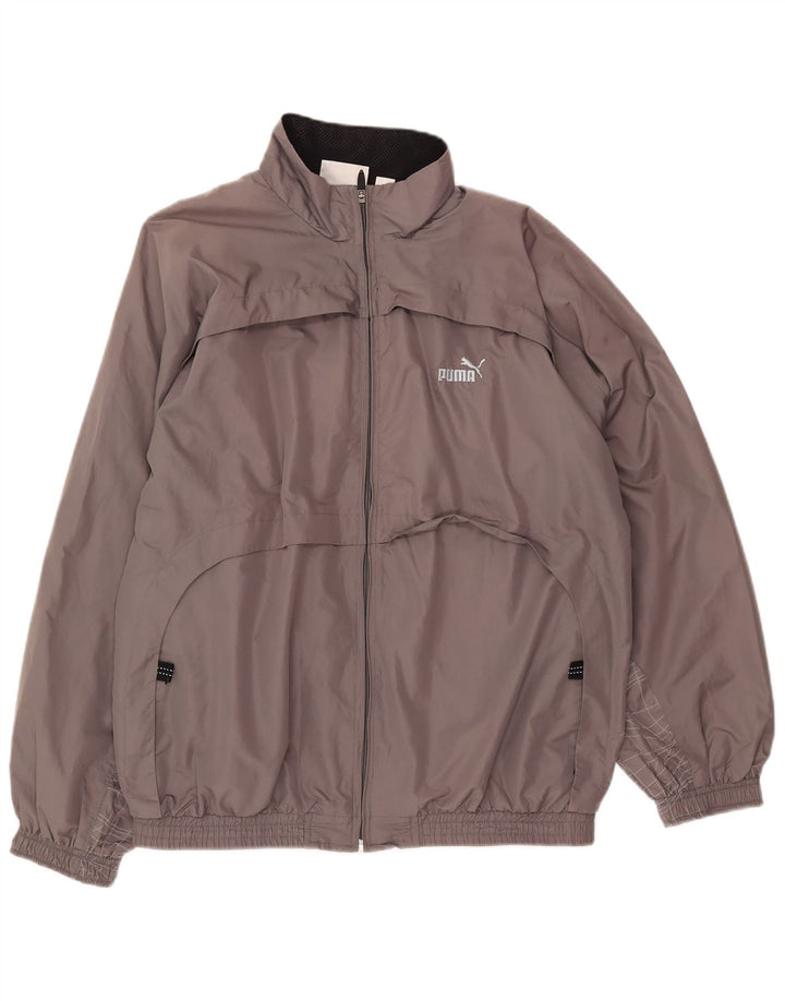 Puma Chaqueta Bomber para Hombre UK 38 Gris Medio Colorblock Poliéster