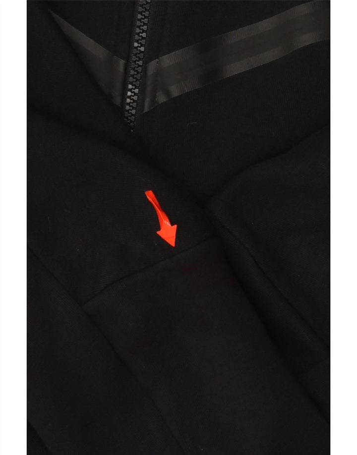 Nike Sudadera con capucha y cremallera para niños de 10 a 11 años, talla mediana, algodón negro