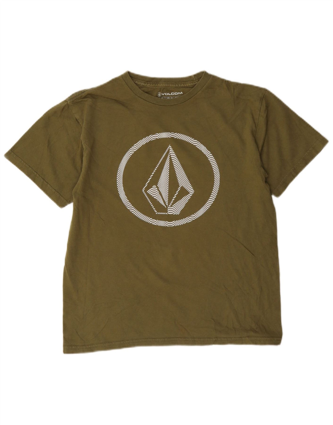 Volcom Camiseta gráfica para niños 11-12 años Algodón caqui mediano