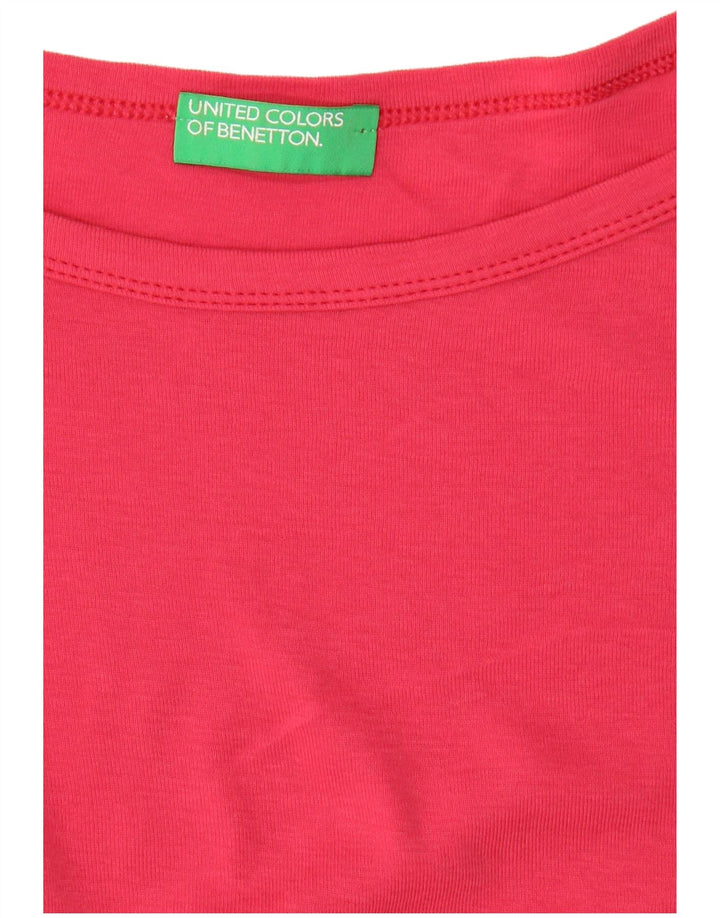 BENETTON Top Mujer Manga 3/4 UK 44 Grande Rojo