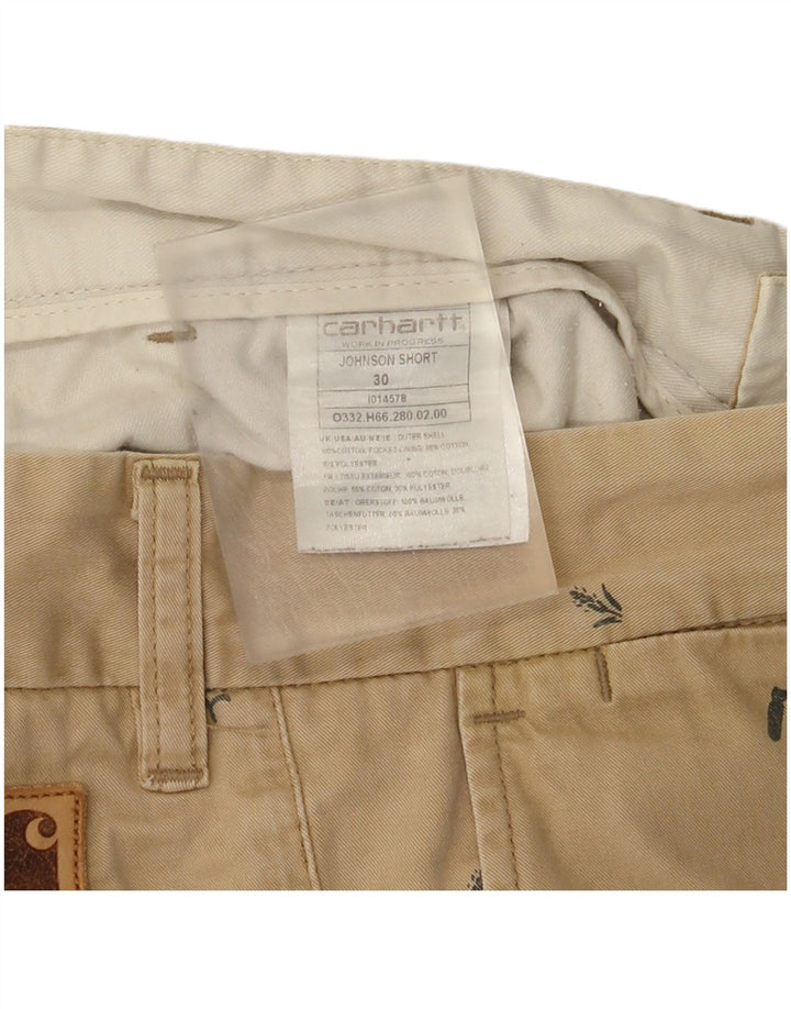 Carhartt Shorts chinos con estampado abstracto para hombre W30 Algodón beige medio