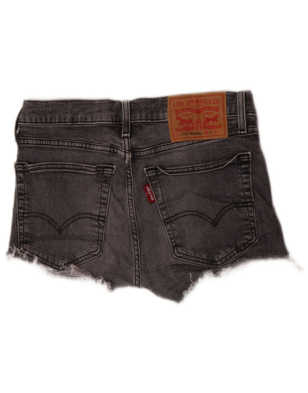 Levi's 519 Pantalones cortos de mezclilla desgastados para mujer W32 Algodón gris grande