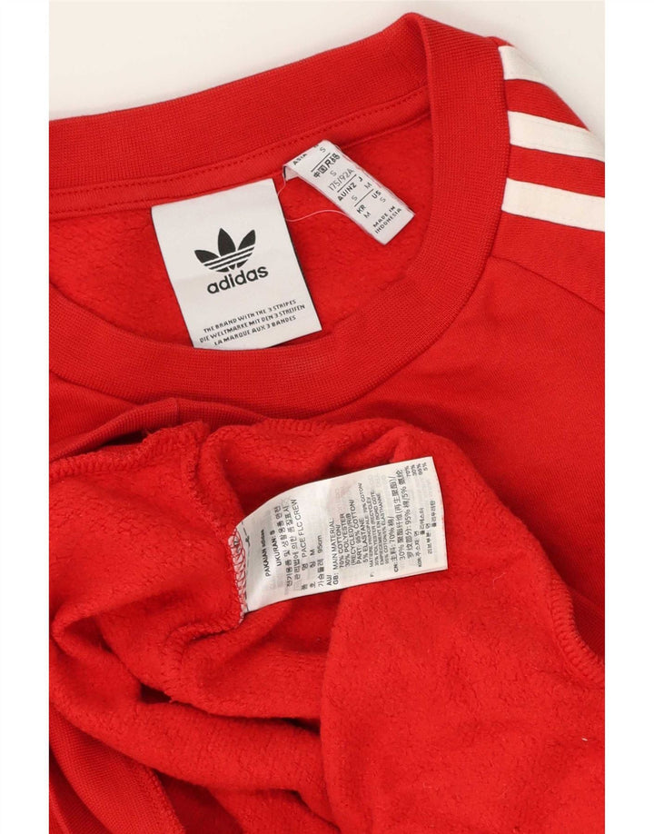 Adidas Hombre Sudadera Gráfica Jersey Pequeño Algodón Rojo